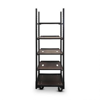 Chariot de vente mobile noir pour la présentation