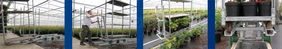 Rail de tuyau pour chariot Danois